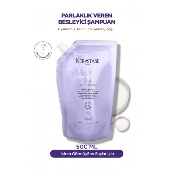 Kerastase Blond Absolu Bain Lumiere Işlem Görmüş Sarı Saçlar Için Parlaklık Veren Şampuan 500 ML