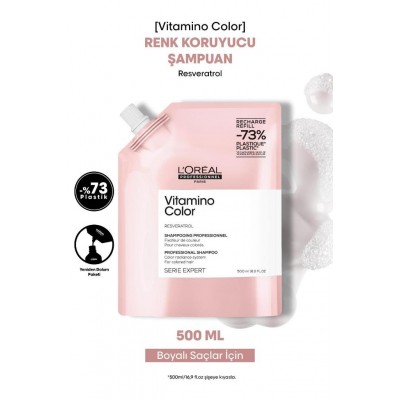L'oreal Professionnel Vitamino Color Boyalı Saçlar için Renk Koruyucu Refill Şampuan 500 ML