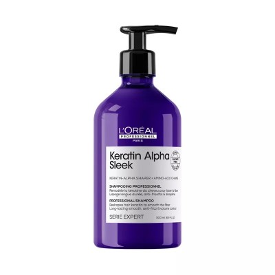LOREAL Keratin Alpha Sleek Elektriklenme Önleyici ve Pürüzsüzleştirici Sülfatsız Şampuan 500 ML