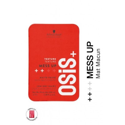 Schwarzkopf Osis+ Mess Up Texture Matte Paste Mat Saç Şekillendirici Gum 100 ML