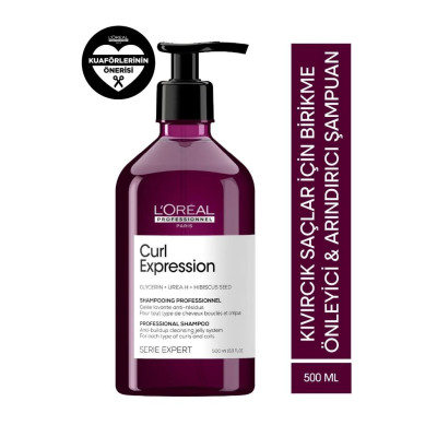 Serie Expert Curl Expression Kıvırcık Saçlar İçin Birikme Önleyici Şampuan 500 ML